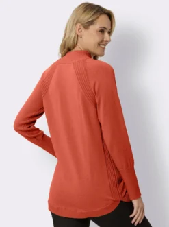Longpullover aus reiner Baumwolle