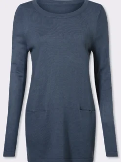 Longpullover in leichter A-Form