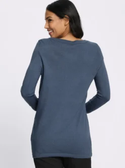 Longpullover in leichter A-Form
