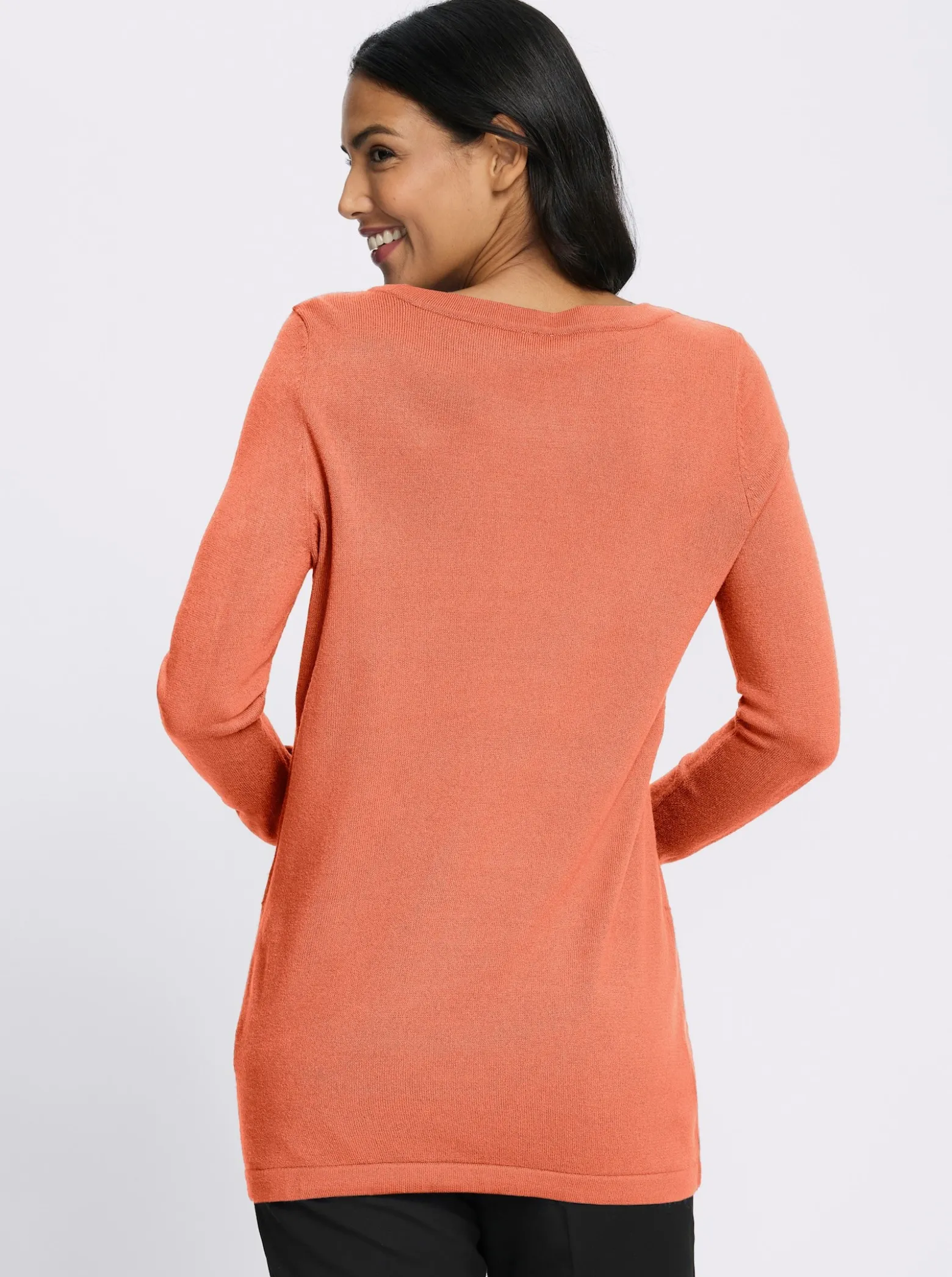 Longpullover in leichter A-Form