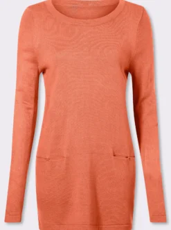 Longpullover in leichter A-Form