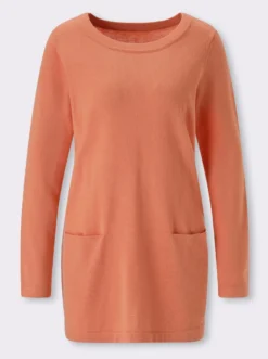 Longpullover in leichter A-Form