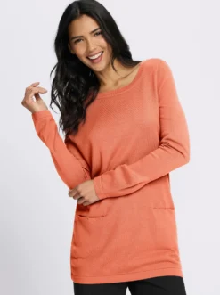 Longpullover in leichter A-Form