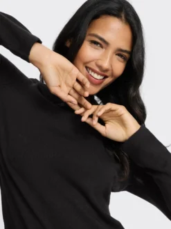 Longpullover in leichter A-Form