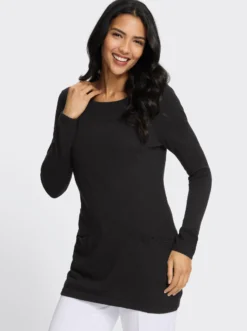 Longpullover in leichter A-Form