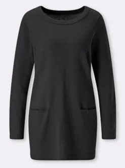 Longpullover in leichter A-Form