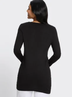 Longpullover in leichter A-Form