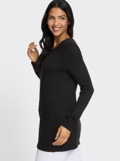 Longpullover in leichter A-Form