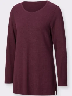 Longpullover in leichter A-Linie