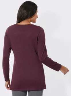 Longpullover in leichter A-Linie