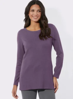 Longpullover in leichter A-Linie