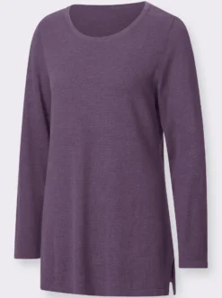 Longpullover in leichter A-Linie