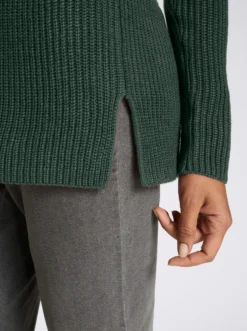Longpullover in Ripp-Optik
