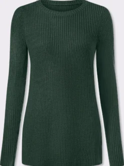 Longpullover in Ripp-Optik