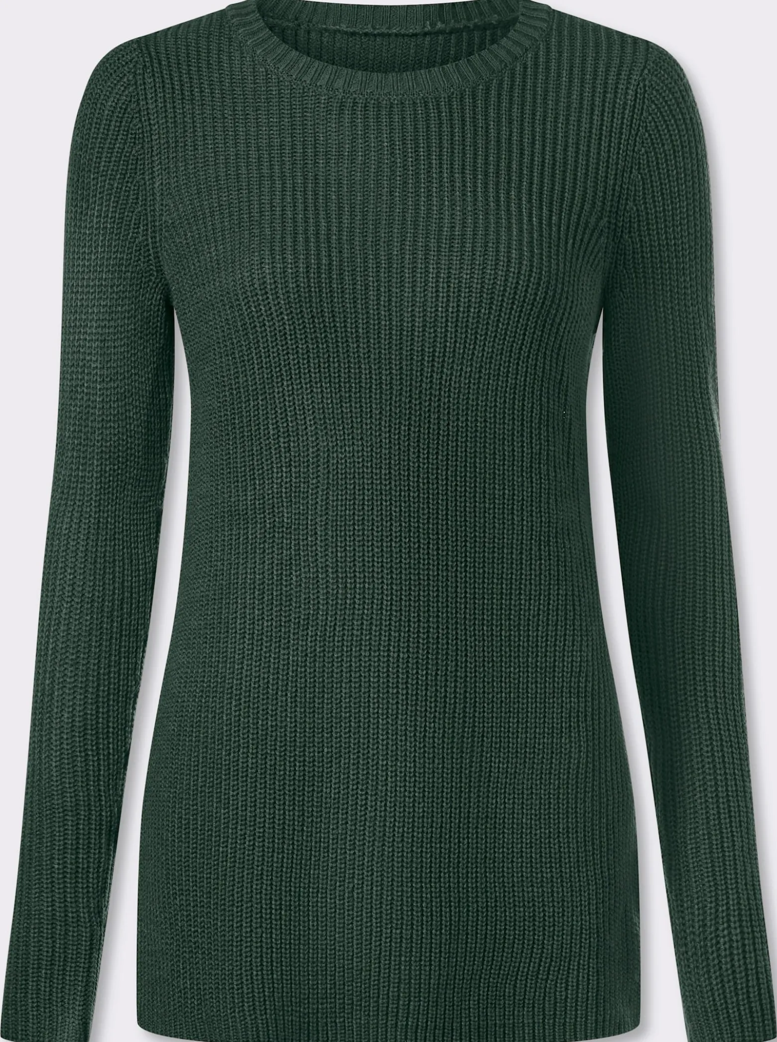Longpullover in Ripp-Optik