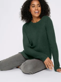 Longpullover in Ripp-Optik