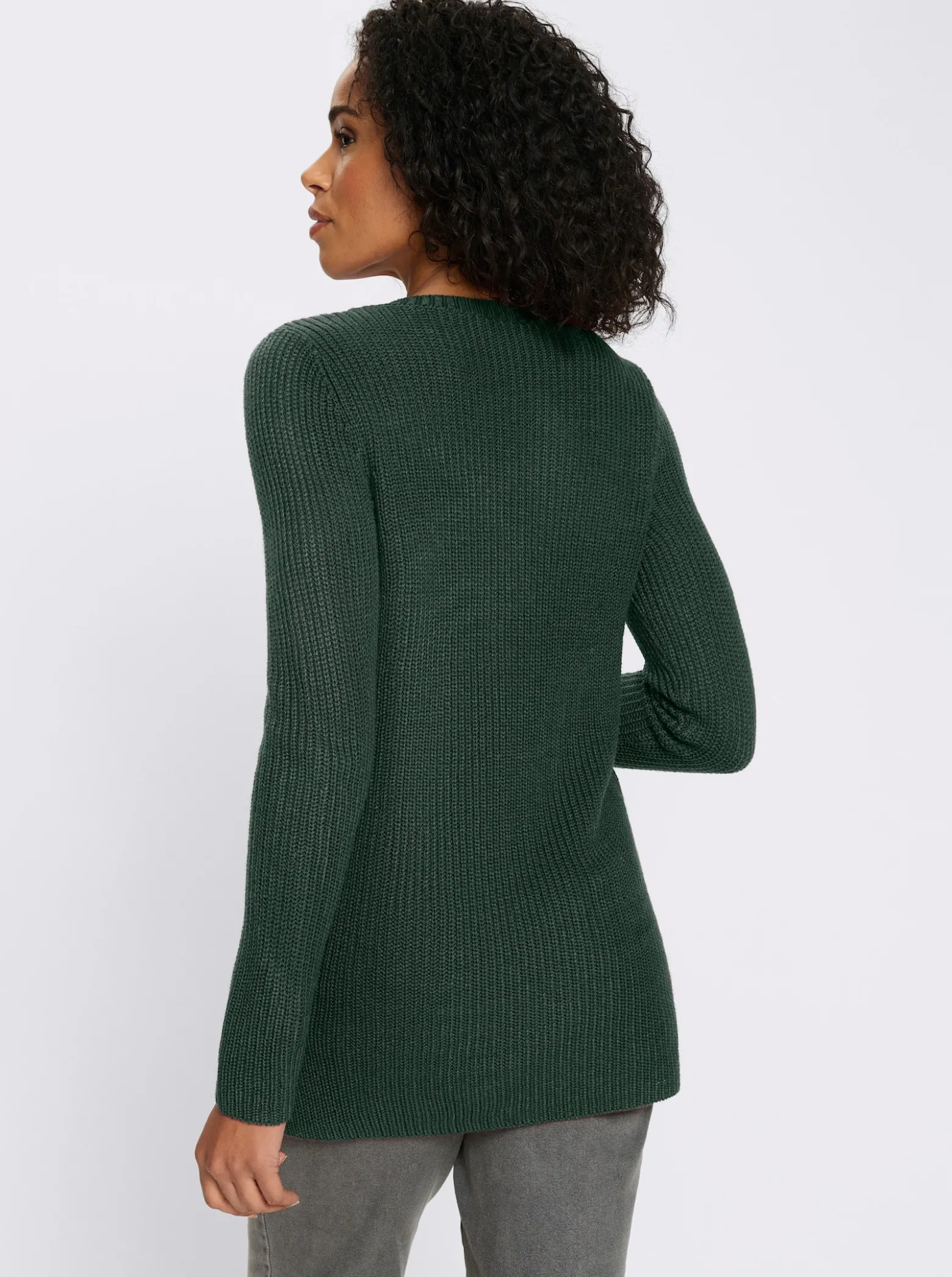 Longpullover in Ripp-Optik