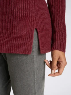 Longpullover in Ripp-Optik