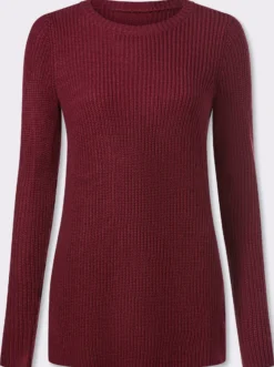 Longpullover in Ripp-Optik