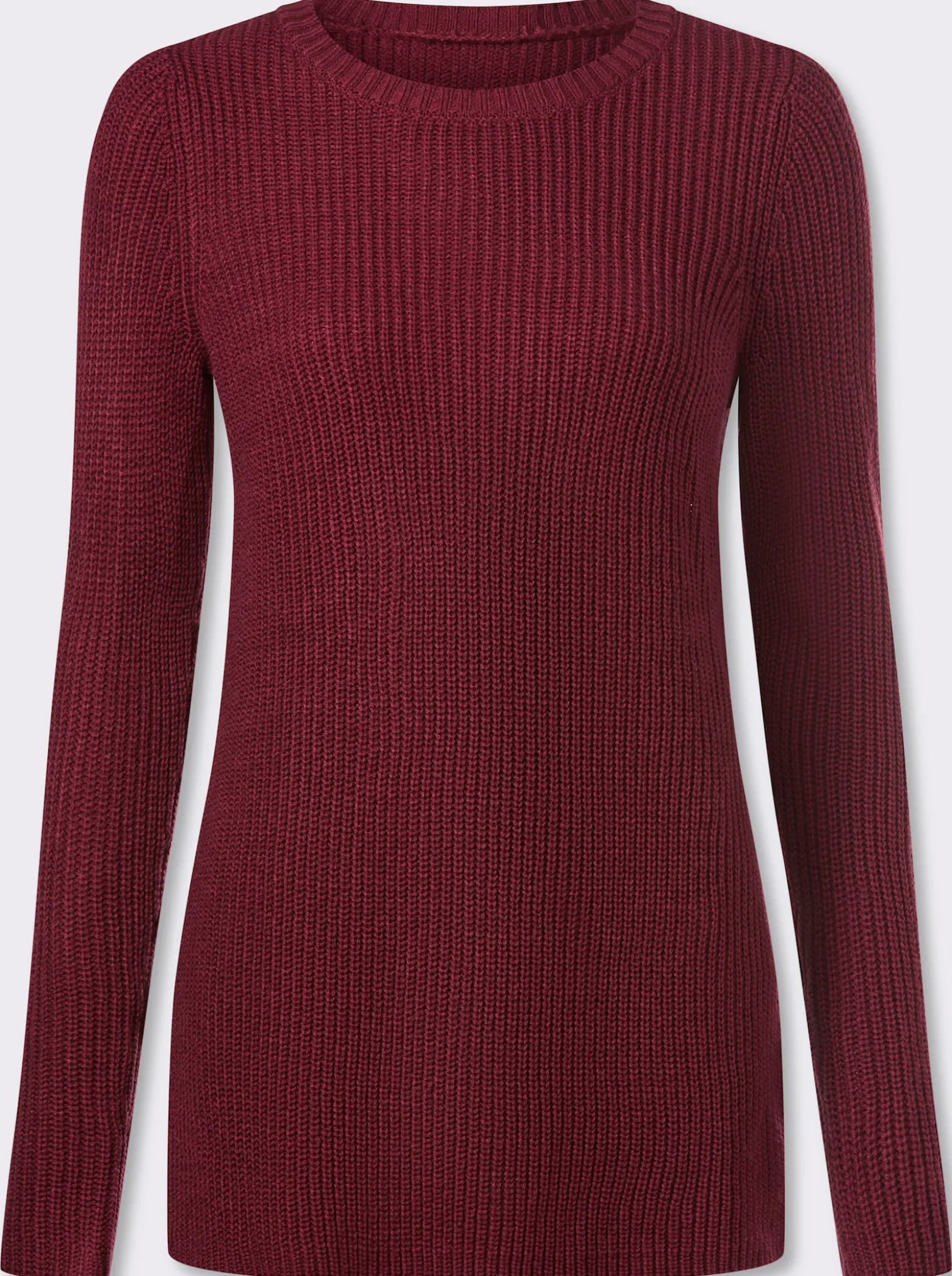 Longpullover in Ripp-Optik