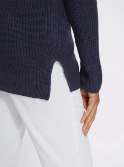 Longpullover in Ripp-Optik