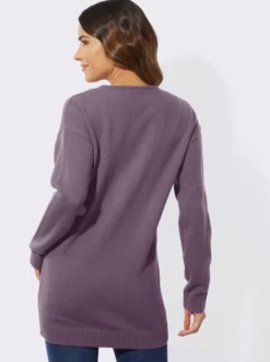 Longpullover mit Ajour-Herzchen