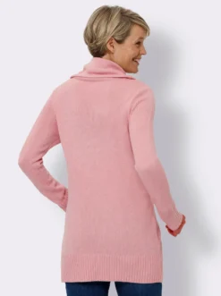 Longpullover mit aufgesetzten Taschen