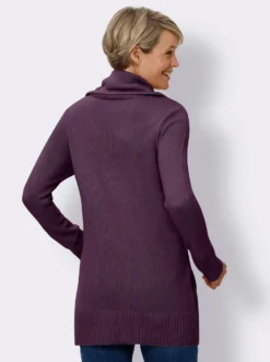 Longpullover mit aufgesetzten Taschen
