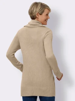 Longpullover mit aufgesetzten Taschen