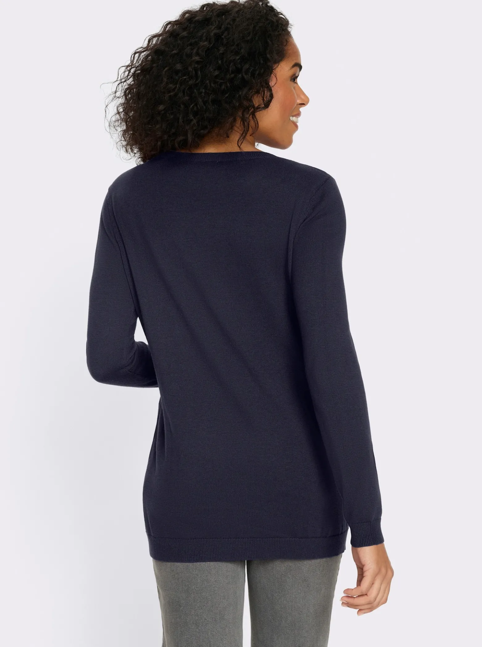 Longpullover mit 50% Baumwolle