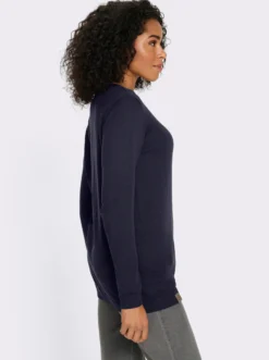 Longpullover mit 50% Baumwolle