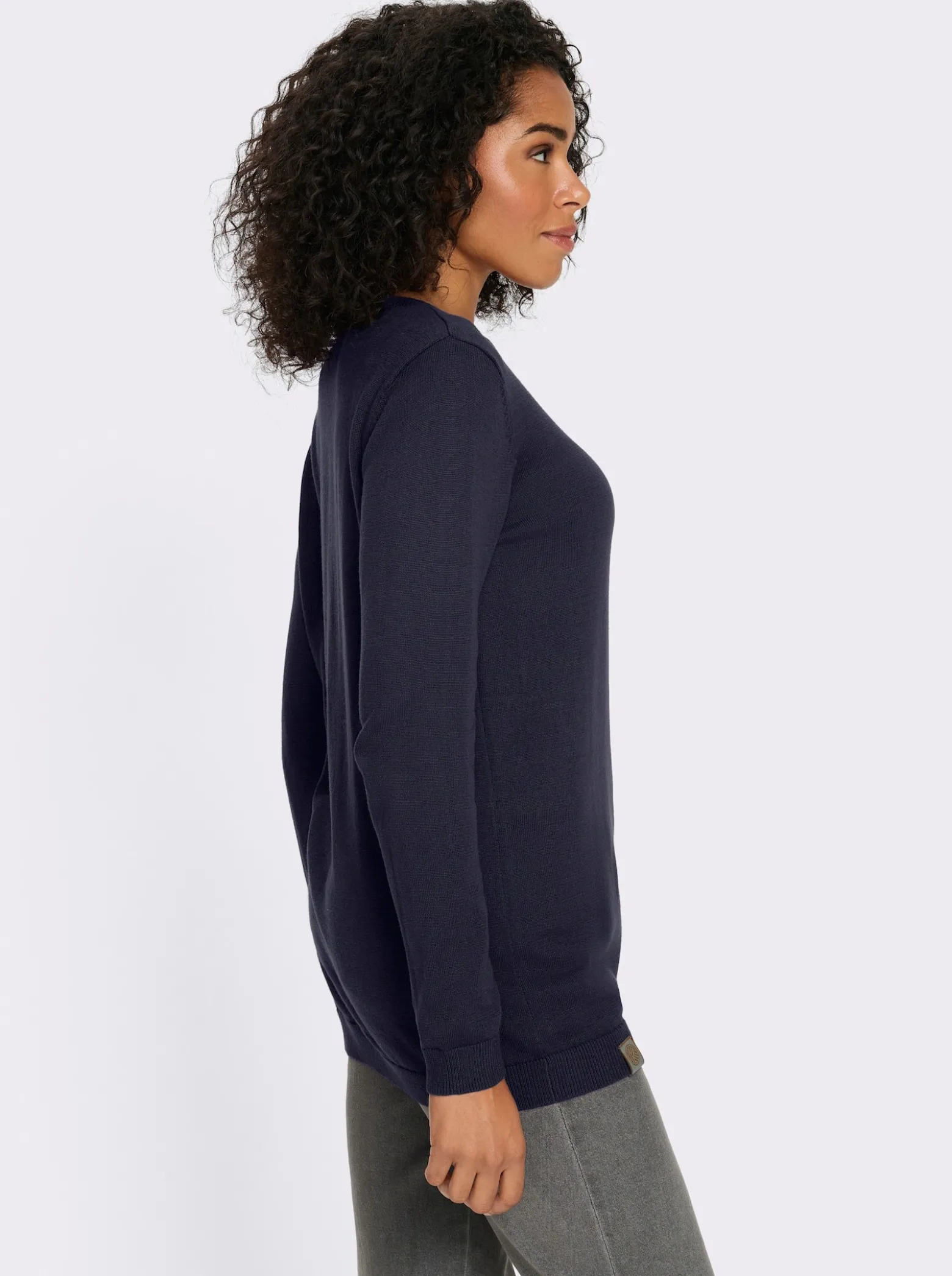 Longpullover mit 50% Baumwolle