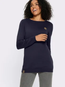 Longpullover mit 50% Baumwolle