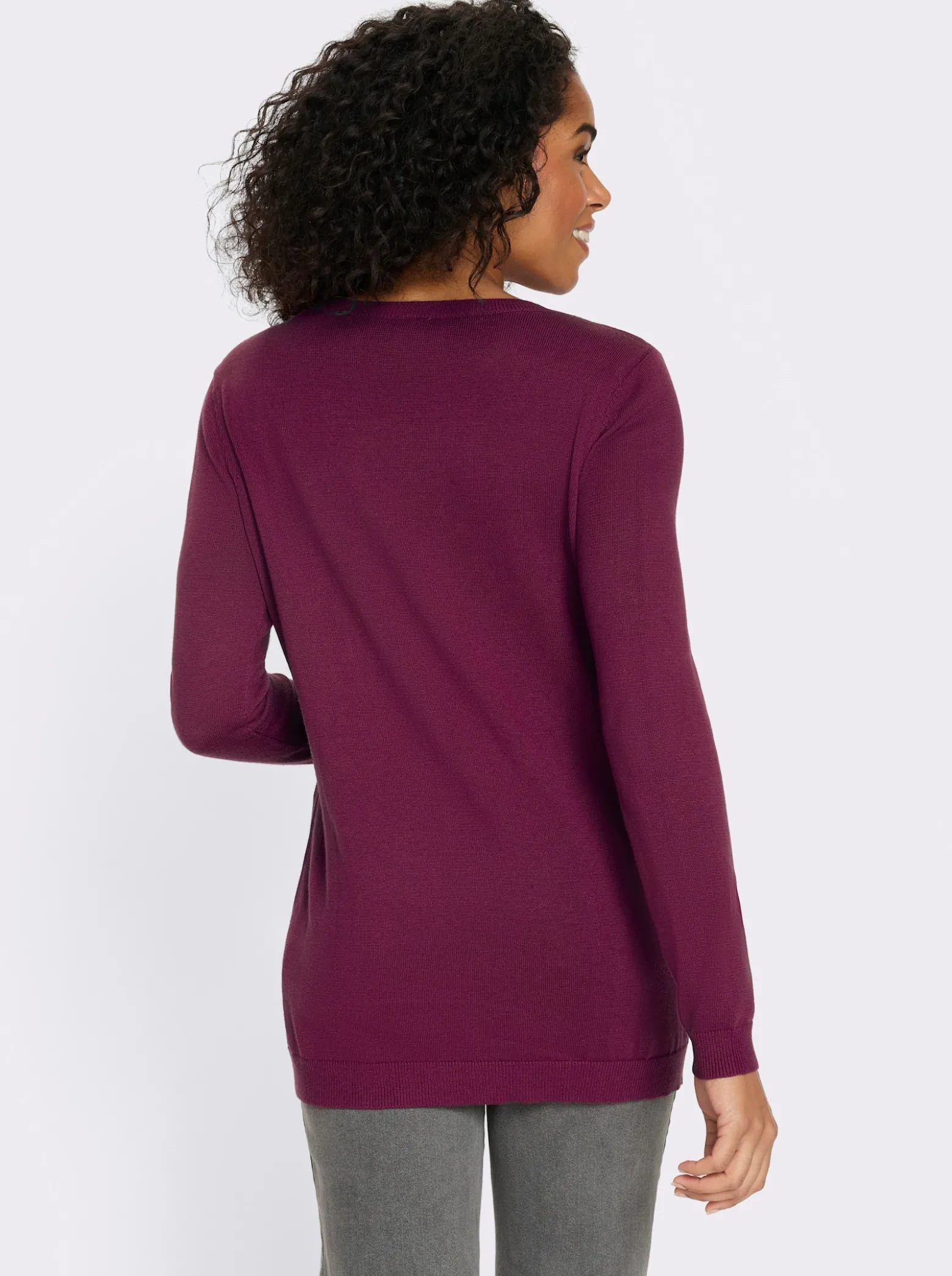 Longpullover mit 50% Baumwolle
