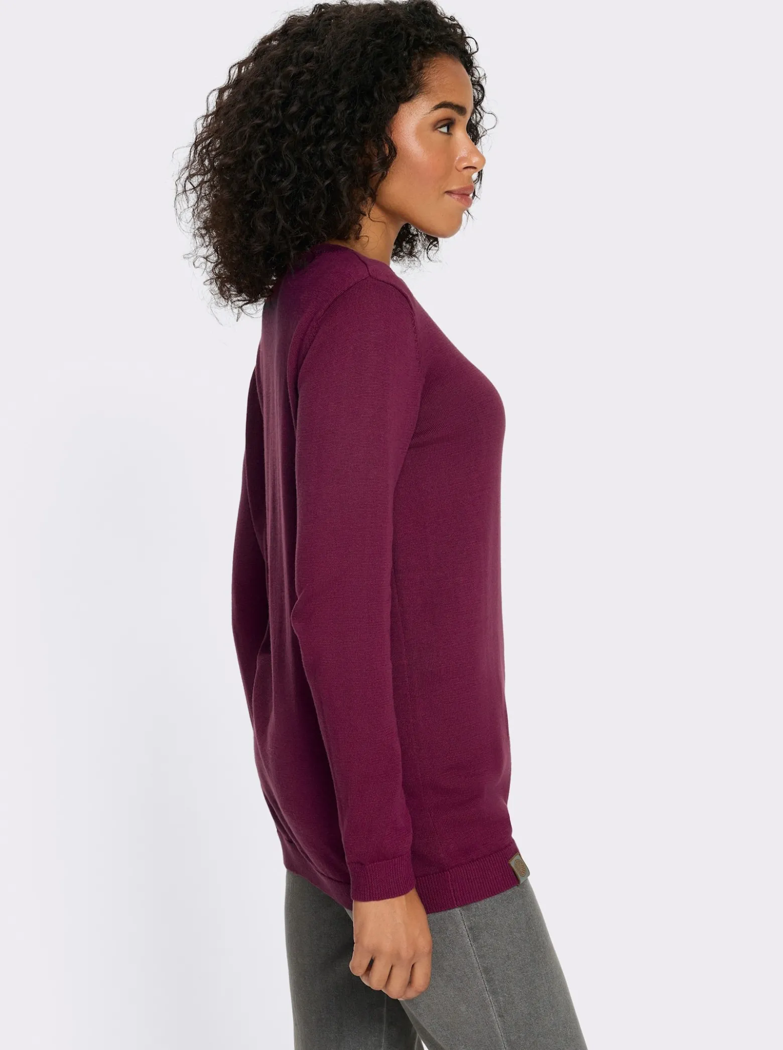 Longpullover mit 50% Baumwolle
