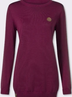 Longpullover mit 50% Baumwolle
