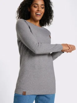Longpullover mit 50% Baumwolle