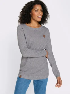 Longpullover mit 50% Baumwolle