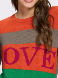 Longpullover mit Blockstreifen