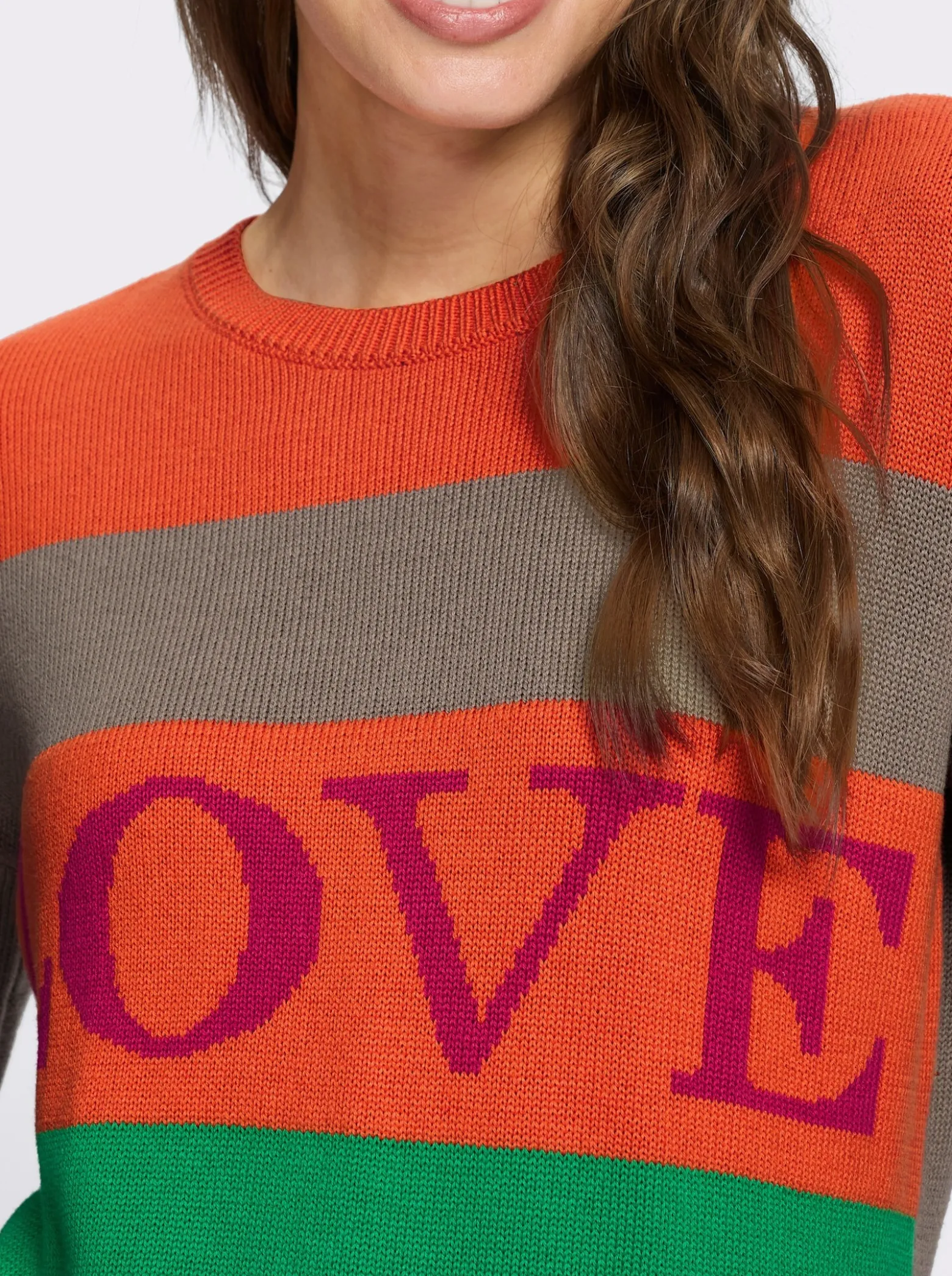 Longpullover mit Blockstreifen