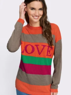 Longpullover mit Blockstreifen