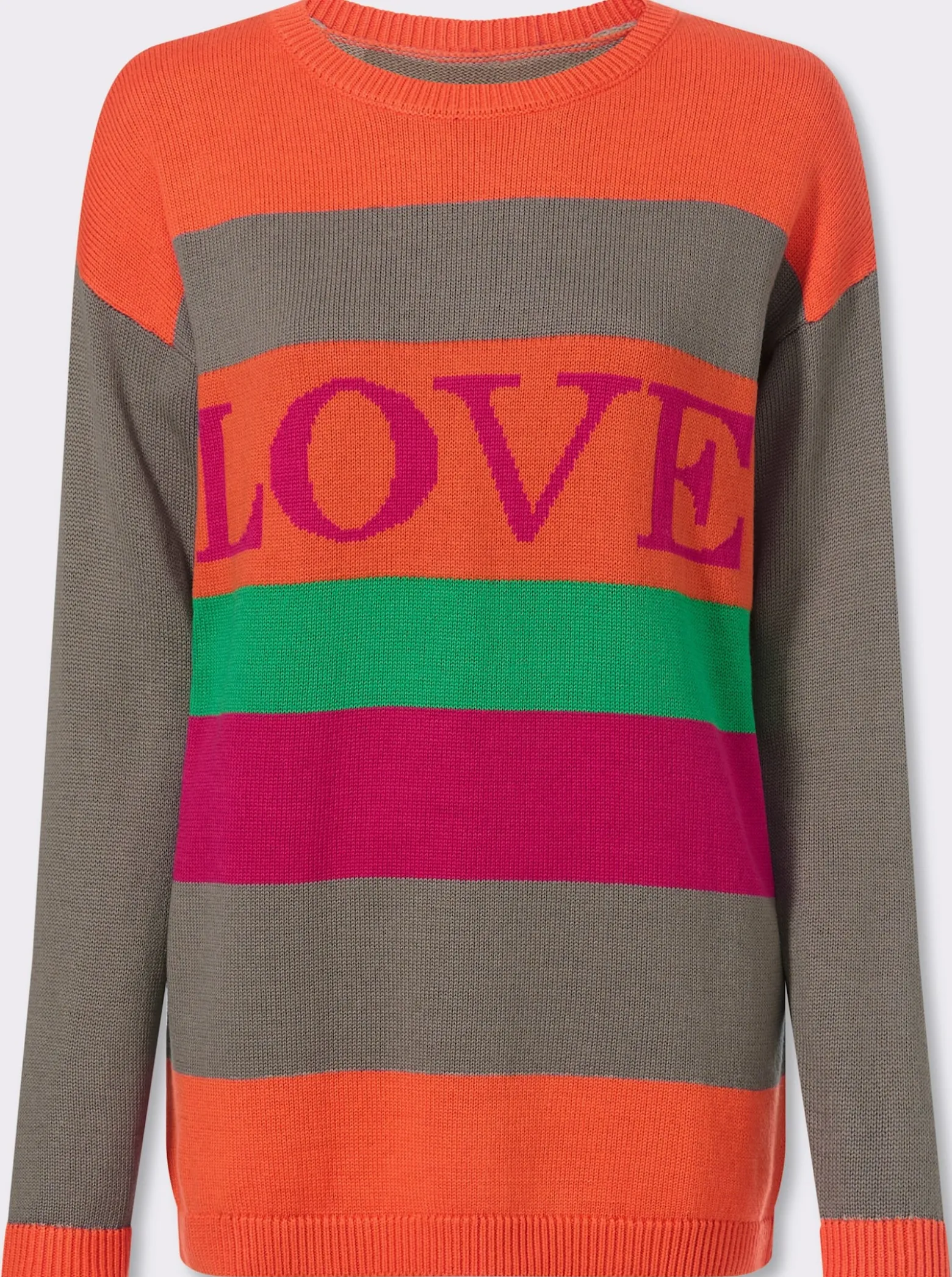 Longpullover mit Blockstreifen