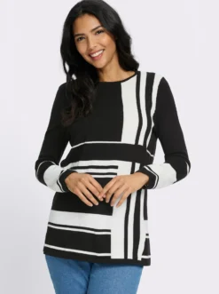Longpullover mit Grafik-Muster