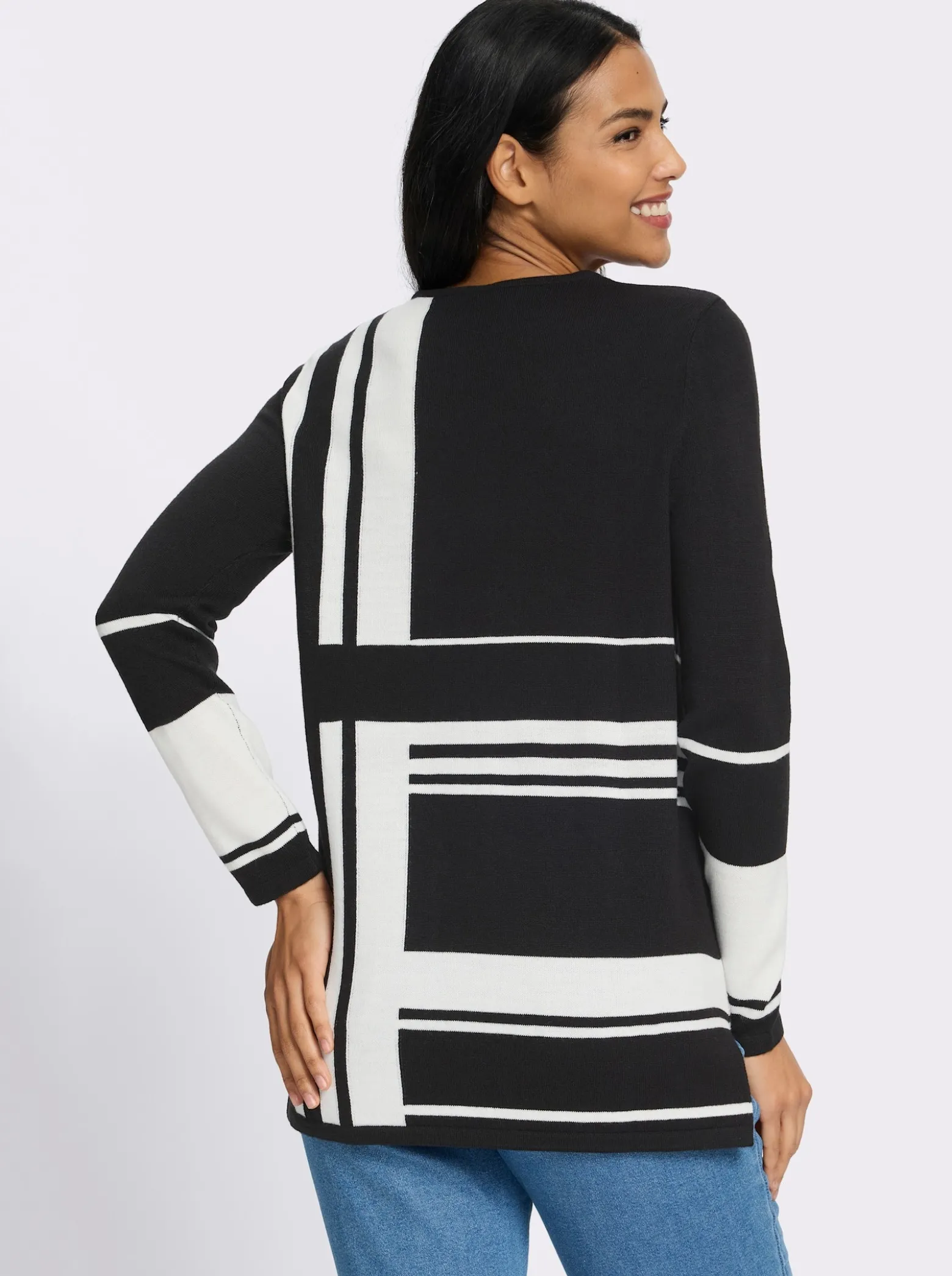 Longpullover mit Grafik-Muster