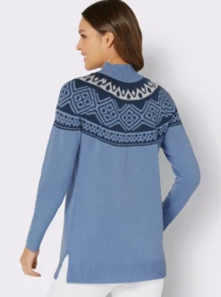 Longpullover mit Norwegermuster