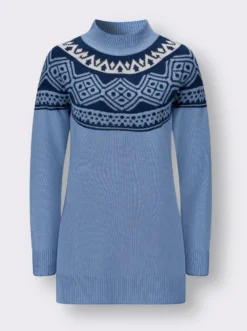 Longpullover mit Norwegermuster