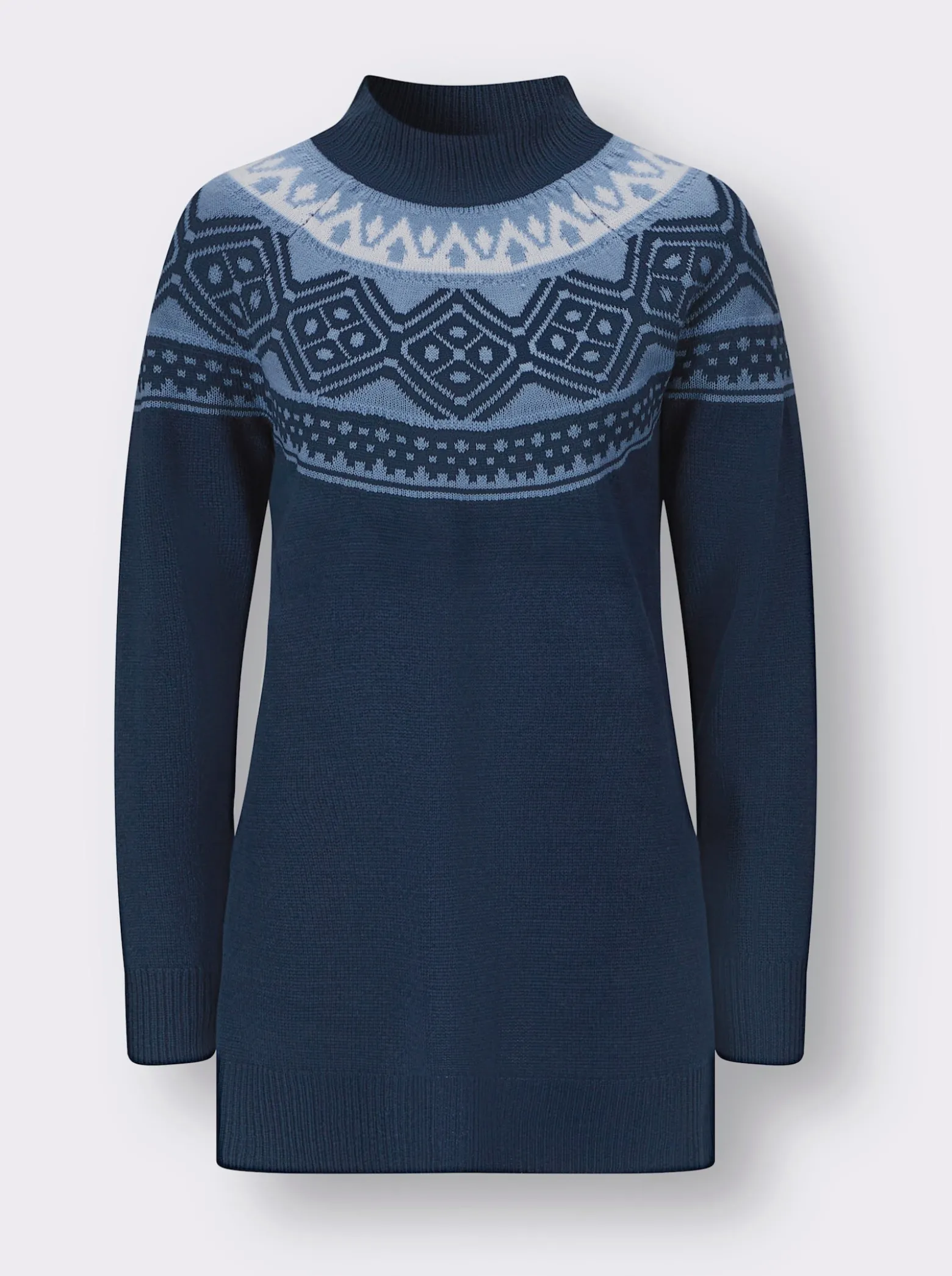 Longpullover mit Norwegermuster