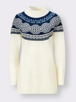 Longpullover mit Norwegermuster