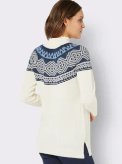 Longpullover mit Norwegermuster