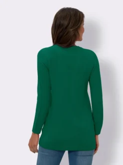 Longpullover mit Seitenschlitzen